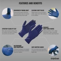GripGrab Wasserdichter Thermal Strickhandschuh - Navy Blue -Gripgrab gripgrab waterproof knitted thermal glove navy blue 1 1093886