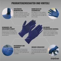 GripGrab Wasserdichter Thermal Strickhandschuh - Navy Blue -Gripgrab gripgrab waterproof knitted thermal glove navy blue 2 1093887