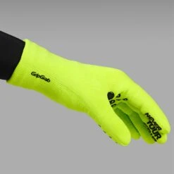 GripGrab Wasserdichter Thermal Strickhandschuh - Yellow Hi-Vis -Gripgrab gripgrab waterproof knitted thermal glove yellow hi vis 5 1080140