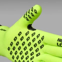 GripGrab Wasserdichter Thermal Strickhandschuh - Yellow Hi-Vis -Gripgrab gripgrab waterproof knitted thermal glove yellow hi vis 6 1080141