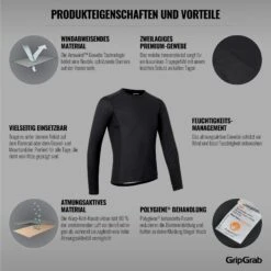 GripGrab WindBreaking Winter Langarm Funktionsunterhemd - Black -Gripgrab gripgrab windbreaking long sleeve base layer black 17 1202251