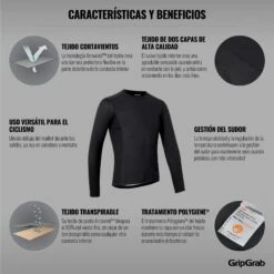 GripGrab WindBreaking Winter Langarm Funktionsunterhemd - Black -Gripgrab gripgrab windbreaking long sleeve base layer black 18 1202253