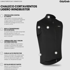 GripGrab WindBuster Winddichte Leichte Weste - Schwarz -Gripgrab gripgrab windbuster windproof lightweight vest black 17 1559452