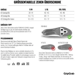 GripGrab Winddichte Zehen Überschuhe - Black -Gripgrab gripgrab windproof hi vis toe covers yellow hi vis 15 1202430