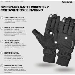 GripGrab Windster 2 Winddichte Winter Fahrradhandschuhe - Schwarz -Gripgrab gripgrab windster 2 windproof winter gloves black 4 1284002