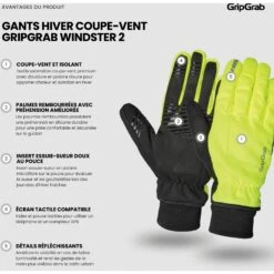 GripGrab Windster 2 Winddichte Winter Fahrradhandschuhe - Yellow Hi-vis -Gripgrab gripgrab windster 2 windproof winter gloves yellow hi vis 2 1283986