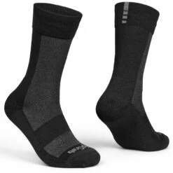 GripGrab Alpine Merino High Cut Winter Fahrradsocken - Schwarz