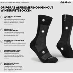 GripGrab Alpine Merino High Cut Winter Fahrradsocken - Schwarz -Gripgrab gripgrab winter merino high cut socks black 7 1283973