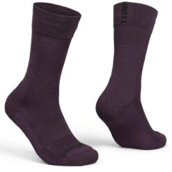 GripGrab Alpine Merino High Cut Winter Fahrradsocken - Dark Red