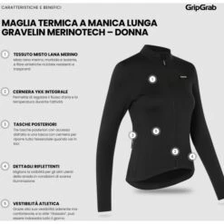 GripGrab Damen Gravelin Merinotech Thermo Langarmtrikot - Schwarz 31 GripGrab Damen Gravelin Merinotech Thermo Langarmtrikot - Schwarz -Gripgrab gripgrab womens gravelin merinotech thermal long sleeve jersey black 2 1558021