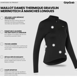 GripGrab Damen Gravelin Merinotech Thermo Langarmtrikot - Schwarz 33 GripGrab Damen Gravelin Merinotech Thermo Langarmtrikot - Schwarz -Gripgrab gripgrab womens gravelin merinotech thermal long sleeve jersey black 8 1558023