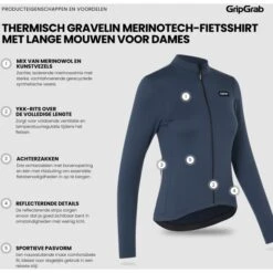 GripGrab Damen Gravelin Merinotech Thermo Langarmtrikot - Navy Blue 27 GripGrab Damen Gravelin Merinotech Thermo Langarmtrikot - Navy Blue -Gripgrab gripgrab womens gravelin merinotech thermal long sleeve jersey navy blue 1 1558073