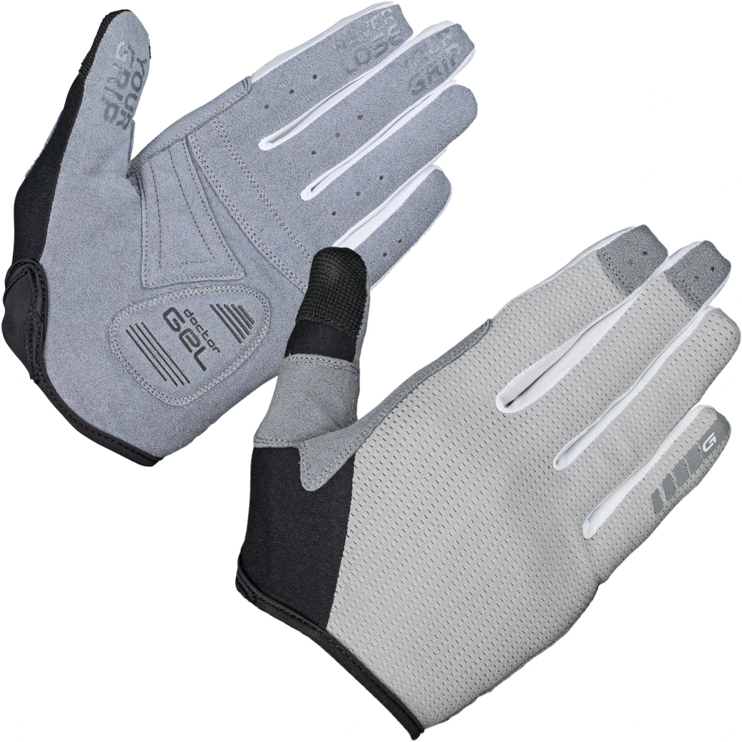 GripGrab Shark Geplosterter Damen Langfinger Handschuhe - Grey 3 GripGrab Shark Geplosterter Damen Langfinger Handschuhe - Grey