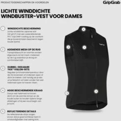 GripGrab Damen WindBuster Winddichte Leichte Weste - Schwarz 34 GripGrab Damen WindBuster Winddichte Leichte Weste - Schwarz -Gripgrab gripgrab womens windbuster windproof lightweight vest black 6 1558183