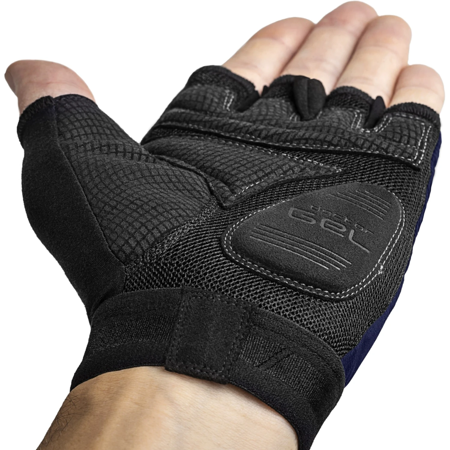 GripGrab WorldCup Gepolstertee Kurzfinger Handschuhe 2 - Navy Blue 4 GripGrab WorldCup Gepolstertee Kurzfinger Handschuhe 2 - Navy Blue – Bild 2